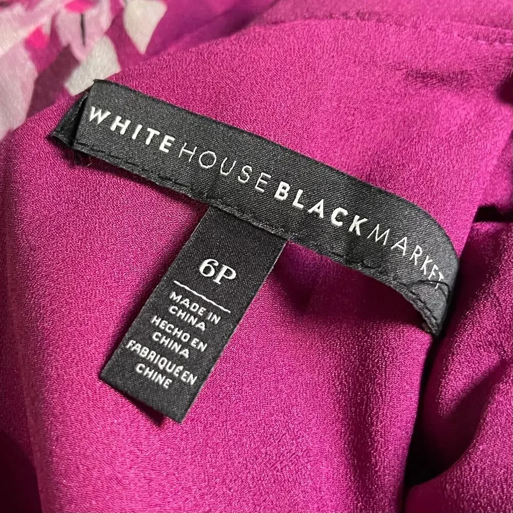 White House Black Market Dress Floral Cutout Shift - Picture 7 of 7